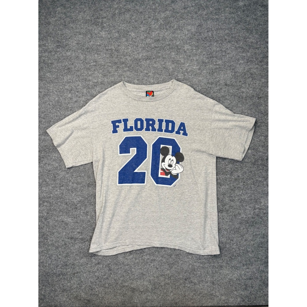 Mickey Unlimited Florida 20 Mickey Mouse Graphic‎ T-Shirt Heather Grey Mens L
